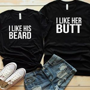 Couples matching shirt “I like her butt”